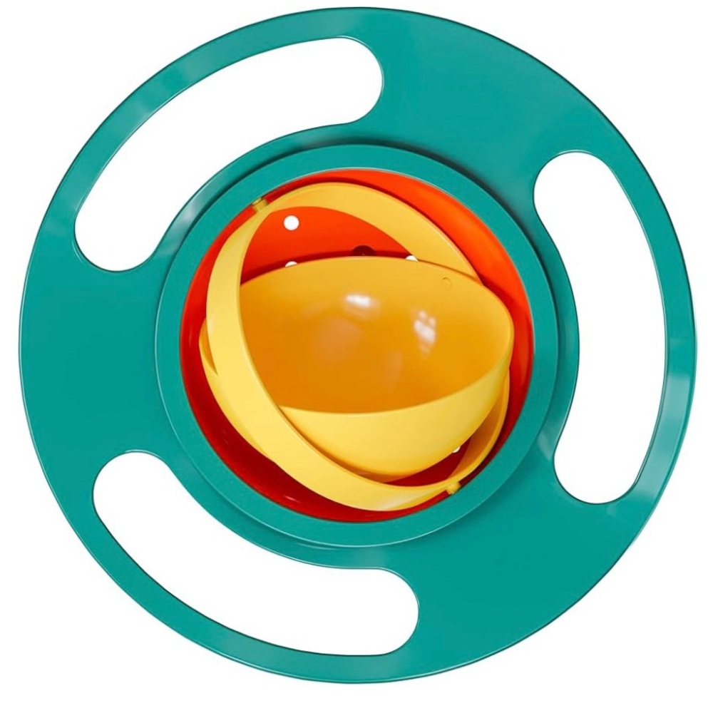 Magic Gyro Spill Resistant Bowl Teal and Orange